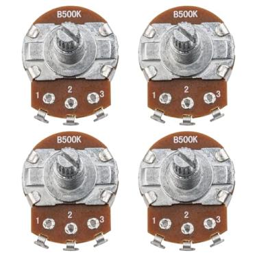 Imagem de DIAO79NI Potenciômetro de guitarra de eixo dividido de 18 mm B500K – Controle de volume/tom, para Squier/Epiphone/Ibanez (conjunto de 4)