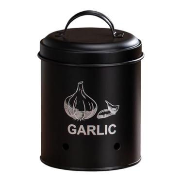 Imagem de IEUDNS Lata de armazenamento de legumes, metal multifuncional de caixa de armazenamento de cozinha para batata de batata e caixa de armazenamento de cebola, S