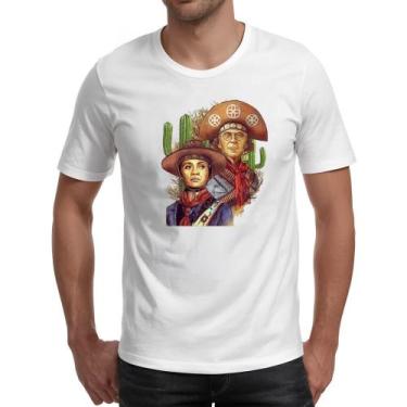 Imagem de Camiseta Unissex Lampiao e Maria Bonita Pintura - Alearts, P