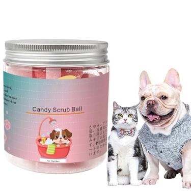 Imagem de banho sal para animaiestimação | Banho Pet Sal Bola Fizzies BombaBanho | Óleos Essenciais Naturais Bola Sal Banho Corporal Bola BombaBanho Espuma Purble