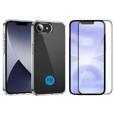Imagem de Kit Capa Capinha Anti-Impacto Premium Transparente + Película de Vidro 3D ou Cerâmica 9D para iPhone 16e. (Capa + Pelicula Vidro)