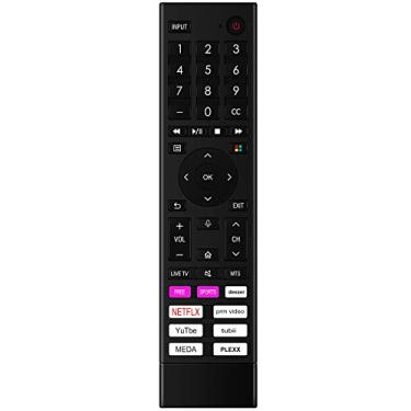Imagem de Controle remoto de voz de substituição ERF3X80H aplicável para Smart TV Android Hisense 43H77G 65A6GV 55H77G 65H77G 55A6GV 50H77G 50A6GV 65A6GV 43A6GV