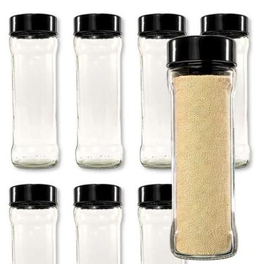 Imagem de 15 Potes Vidro Aspen G 350ml Temperos Com Tampa Plástico - Tykhê, Pret