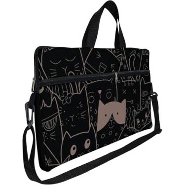 Imagem de Case Capa Maleta Premium Para Notebook Laptop de 15,6 com Alça de Mão Alça de Ombro e Zíper Lateral - Gatinhos Pattern