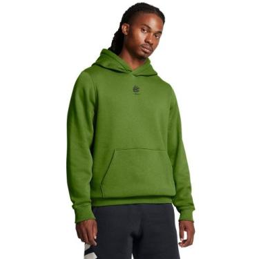Imagem de Moletom de Basquete Masculino Under Armour Curry Splash, Verde, GG