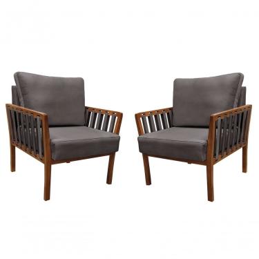 Imagem de Kit 2 Poltronas Decorativa Luxo Califórnia Dora Bela 0123