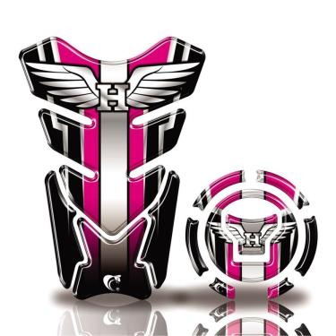 Imagem de Kit Protetor Tanque Adesivo Moto Honda Acima 2018 Rosa Rosa