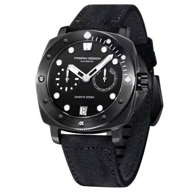 Imagem de Relógio De Mergulho Mecânico Automático Masculino 200m à Prova D'água Preto