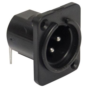 Imagem de Plug Canno Painel Macho Plastico Preto