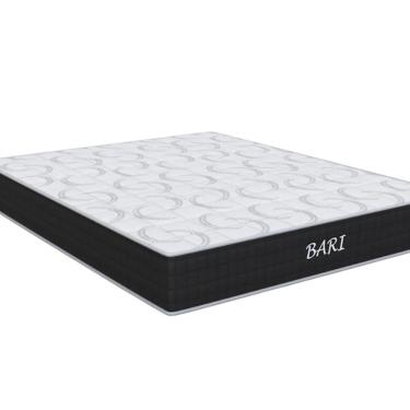 Imagem de Colchão King Size De Espuma D45 Bari (malha) 24x193x203cm Preto - Branco