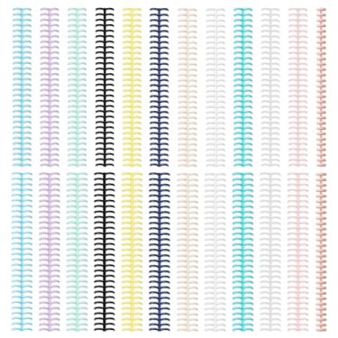 Imagem de 24 peças de espinhos de encadernação de pente de plástico colorido, 30 anéis de bobinas de encadernação em espiral, 2 tamanhos de anéis de encadernação para professores, estudantes, negócios, cadernos