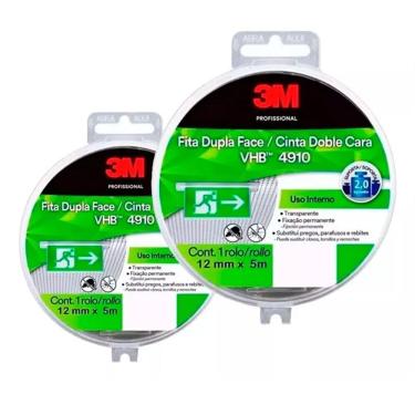 Imagem de Kit 2 Fita Dupla Face 3M VHB 12MM X 5M 4910