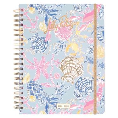 Imagem de Lilly Pulitzer Agenda Diária 2025-2026, Agenda Jumbo datada de agosto de 2025 a dezembro de 2026, agenda semanal com calendário mensal, adesivos, bolsos e encadernação em espiral, agenda fofa de capa