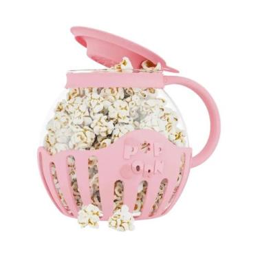 Imagem de Pipoqueira De Vidro Para Micro-ondas Com Tampa Dobrável De Silicone E 