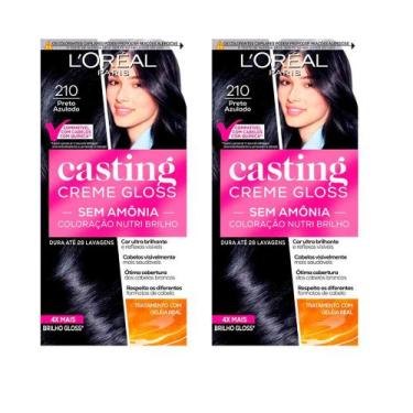 Imagem de Tintura Loreal Paris 210 Preto Azulado - KIT COM 2 UNIDADES - CASTING