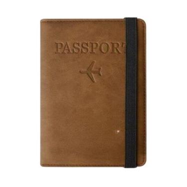 Imagem de Carteira Para Passaporte Viagem Vintage Cartão Chip Unissex - Casa Can