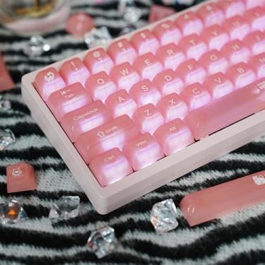 Imagem de 117-Key PBT Keycap Set for Mechanical Keyboard - MX Compatible Keycaps Gift for Women/Gamers/Typists, Fits 61/64/68/87/104/108 Key Layouts