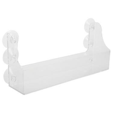 Imagem de Ciieeo 1 prateleira de sucção de acrílico para geladeira, prateleira de bebidas, prateleira de chuveiro, prateleira de chuveiro para interior de chuveiro, prateleiras de exibição de porta de lata,