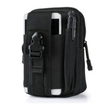 Imagem de Bolsa de Cintura Masculina, Preto com bolso