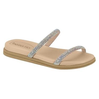 Imagem de Sandália feminina Beira Rio Chinelo Papete de Brilho 8488.105 - Original (Creme, BR, Adulto, Numérico, 36)