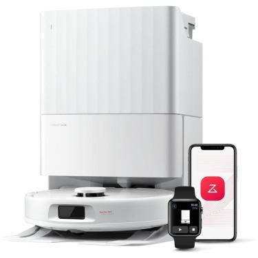 Imagem de Roborock Qrevo Series: Aspirador Robô e Mopa, 8000Pa, Escova Antienrosco, Navegação Inteligente, Estação de Carregamento Tudo-em-Um, Mops