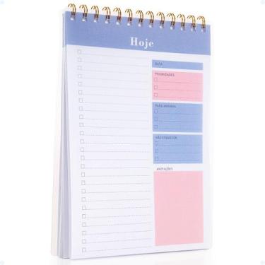 Imagem de Caderno Bloco Agenda Planner Diário 50 Folhas Com Checklist - Hxt