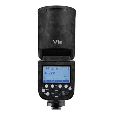 Imagem de Adesivo flash de câmera antiarranhões para Godox V1 Flash Coat Wrap película protetora corporal protetor de corpo capa de pele V1 (triângulo preto)