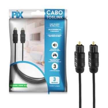 Imagem de Cabo Óptico Digital Toslink Home Theater 3 Metros - PIX