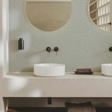 Imagem de Grudado Papel De Parede Lavável Granilite Cinza e Terra - 4 folhas