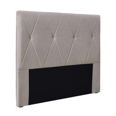 Imagem de Cabeceira Cama Box Casal 140cm Elisa Linho Rústico - Loja Sheep, Areia