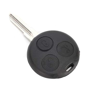 Imagem de Chave do carro Substituição do caso FOB 3 Botões Chave remota Shell Durável Durável ABS Black Fit para Benz Smart City Roadster Fortwo Forfour