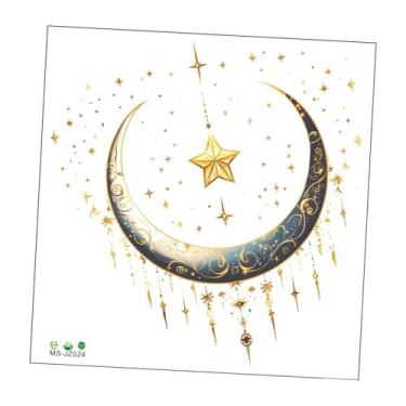 Imagem de XLWLLNJ Adesivo de parede pôster criativo lua papel de parede porta de vidro janela adesivo para berçário cozinha escritório sala de jogos decoração