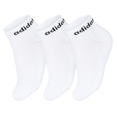 Imagem de Meia Adidas Linear Ankle Cushioned 41 ao 43 - Pack com 03 Pares Branco