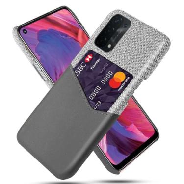 Imagem de Capa para OPPO A74 5G,Anti-deslizamento,Proteção contra quedas de 360°,Resistência à impressão digital,Tela e caso de couro PU com 1 slot de cartão atrás-Gray