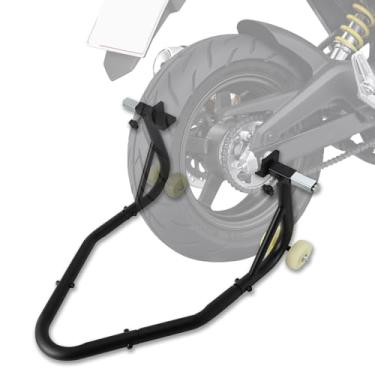 Imagem de USTPO Suporte de motocicleta com garfo para rodas dianteiras traseiras de 385 kg com carretel de braço oscilante ajustável em L universal para bicicleta 50-125cc CRF CR XR RM KX KLX YZ TTR PW SSR