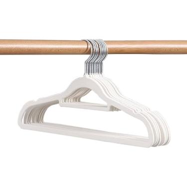 Imagem de Cabides De Veludo Para Roupas Home Premium Antiderrapante Sem Bumps Cabide Com Terno Barra De Calças E Lábios Para Todos Os Tipos De Roupas, A