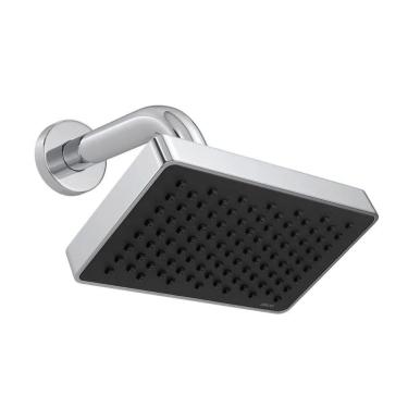 Imagem de Chuveiro Flex Retangular de Parede Cromado Diâmetro 15cm Pressão 12L Minuto Deca