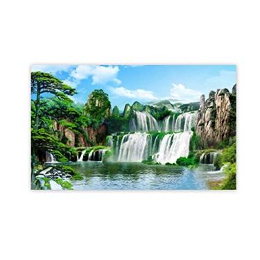 Imagem de Pintura de arte de parede em tela de paisagem - Cachoeira Montanha-Natureza Impressão em tela - Paisagem em tela - Pôster e impressões de decoração de parede 40 x 65 cm 15 x 65 cm sem moldura