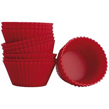 Imagem de Mor - Cupcake E Muffin Formas Avulsas Silicone Vermelho 12 Unidades