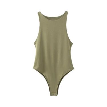 Imagem de Body Feminino Verde Magro - Bodycon Curto, Sexy e Casual para Verão, B