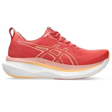 Imagem de ASICS Tênis de corrida feminino GLIDERIDE MAX, Argila rosa escuro/brilho laranja, 8.5 Wide