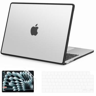 Imagem de G JGOO Compatível com MacBook Air de 13 polegadas M4 M3 M2 2025 2024-2022 A3240 A3113 A2681, capa de TPU antirachaduras para MacBook Air de 13,6 polegadas + capa de teclado + protetor de tela