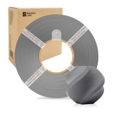 Imagem de Bamboo Lab 1,75 mm PLA Filamento Fosco Impressão de Alta Velocidade com RFID 1KG +/- 0,03 mm Filamento de Impressora 3D Ecológico para Bambu Lab P1P/P1S/X1C/X1/A1/A1 Mini (sem carretel) (Cinza Cinza