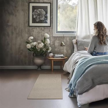 Imagem de Tapetes São Carlos - Tapete Bali Estilo | Polipropileno com Textura Rústica e Barras Dobradas | Ideal p/Sala com Visual Artesanal | 0,6cm x 0,5m x 1m