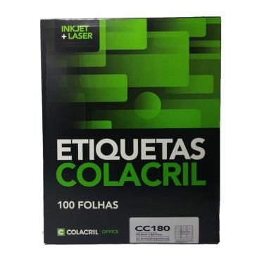 Imagem de Etiqueta Carta CC180 25,4x66,7mm Colacril 100 Folhas