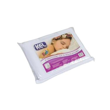 Imagem de Travesseiro de Látex de PU para Bebê Kel | Fronha 30x40 cm, Capa 100% Algodão com Zíper, Antiácaro