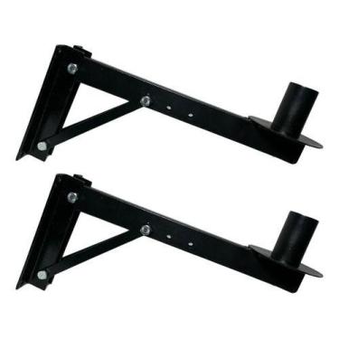 Imagem de Kit 2 Suporte Parede Caixas De Som Parede Acústica 30cm 40kg - stone 