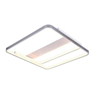 Imagem de Plafon LED Ceville 40W 3000K Branco Quente 2800Lm Branco/Cromado Quadr