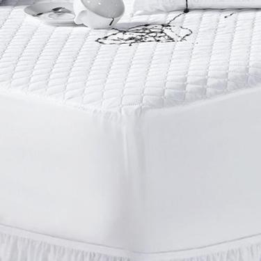 Imagem de Capa para Colchão Impermeável Matelada Casal King + Saia box Branco - 