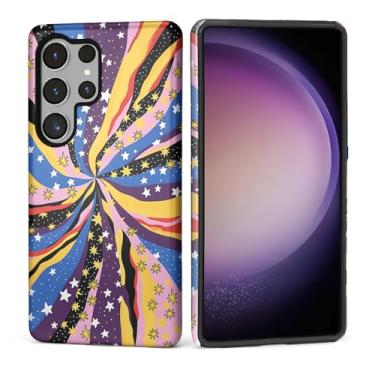 Imagem de Capa para Samsung Galaxy S25 Ultra, Silicone Macio Fosco + PC Rígido Anti-riscos Corpo Inteiro Robusta À Prova de Choque Capa 2 em 1 para Mulheres e Homens - Estrelas Celestiais Corajosas Coloridas